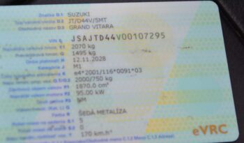 Suzuki Grand Vitara 1.90 4×4 4×4, Servisná kniha, Diesel, nová TK a EK full